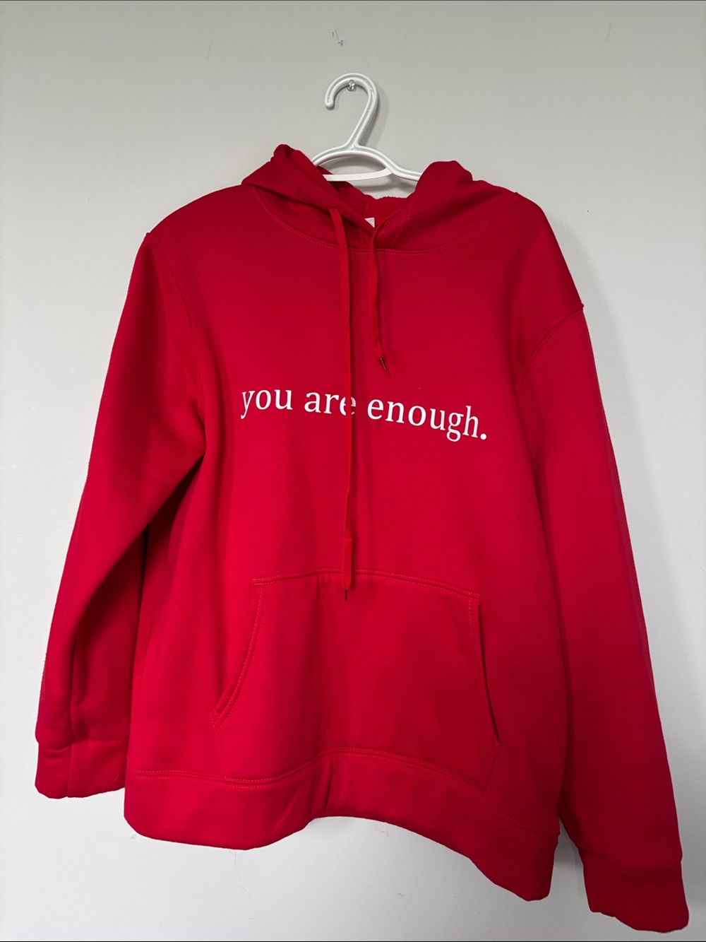 You Are Enough Red Women's Hoodie Sweatshirt